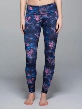 lululemon athletica Navy & Pink Swirl Print Leggings